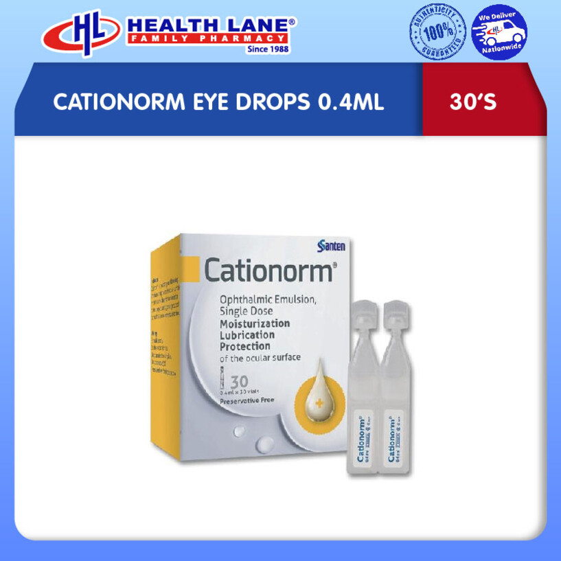 CATIONORM EYE DROPS 0.4ML (30'S)